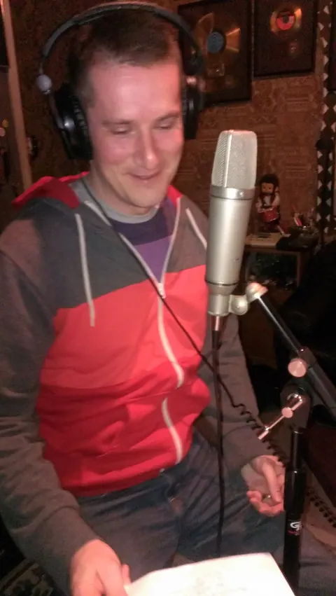 Midnight Delight — recording the voices of the fable — michael lester voicing the lion