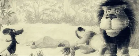Midnight Delight — stills from the animated opening — the mouse works the room