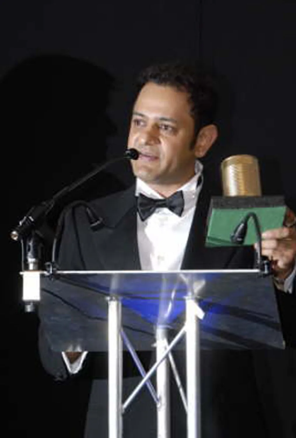 Rohit Gupta accepting a festival award