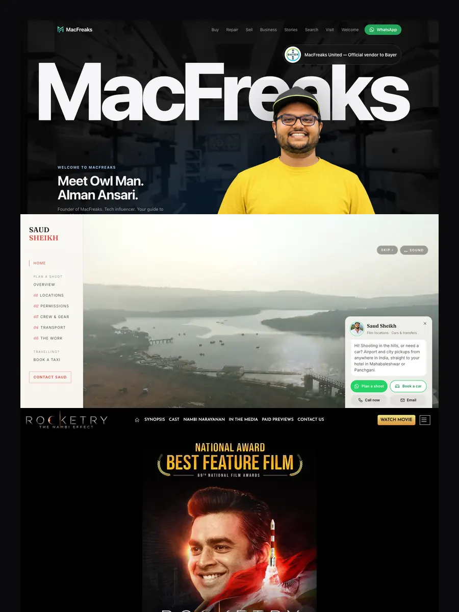 Dot & Feather SI: MacFreaks, Saud Sheikh and Rocketry websites